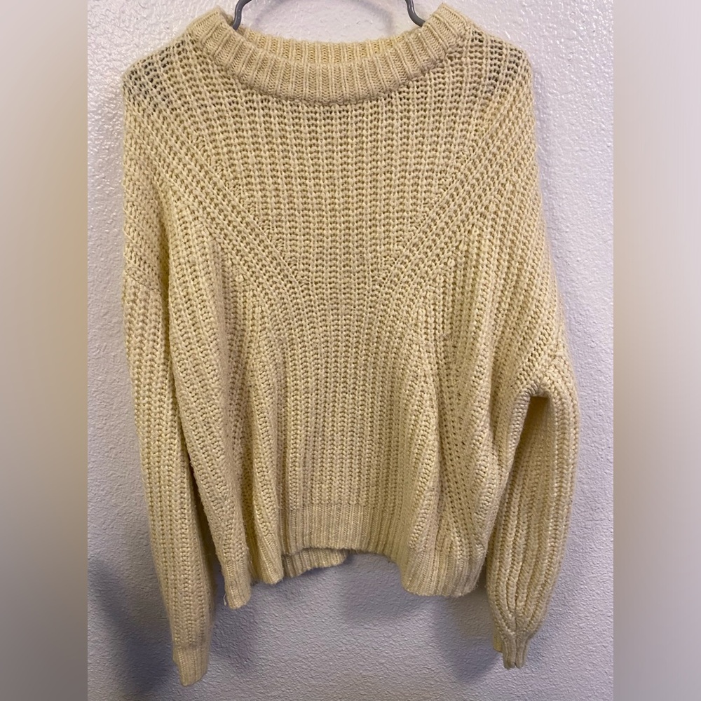 Pastel Yellow “a new day” Knit Sweater